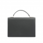 Preview: Handle Bag with shoulder strap made of calfskin gray